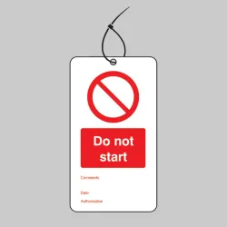 Do Not Start - Double Sided Tags (Pack of 10)