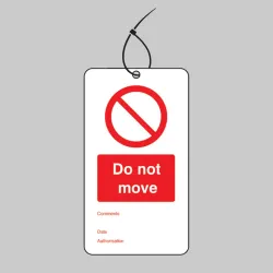 Do Not Move - Double Sided Tags (Pack of 10)