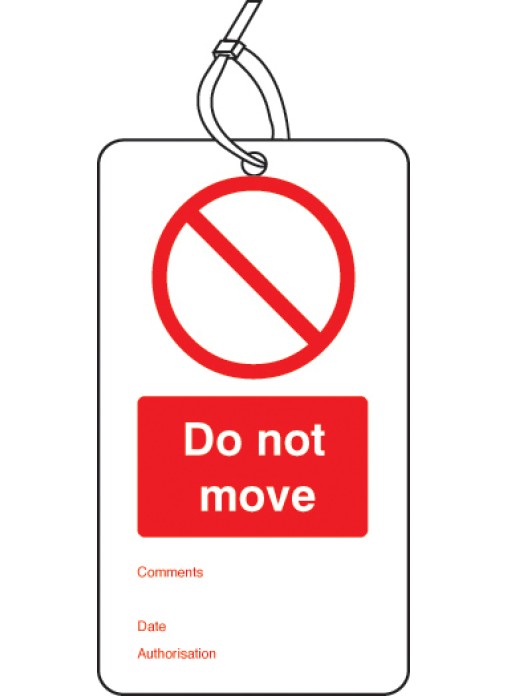 10 x Do Not Move Double Sided Tags