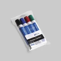 Dry Wipe Markers (Pack of 4 Colours)