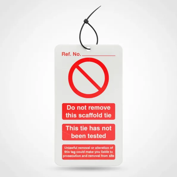 Scaffold Tie Do Not Remove - Double Sided Tags (Pack of 10)