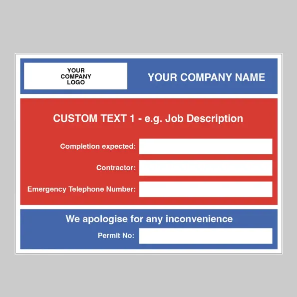 Courtesy Sign - Zintec Drywipe Courtesy Sign - Zintec Drywipe