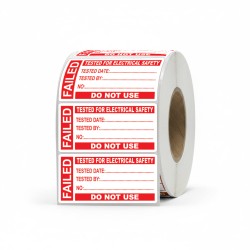 Failed - PAT Test Write On Labels (Roll of 250)