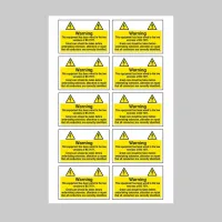 Warning - Wired to the Two Versions - Labels
