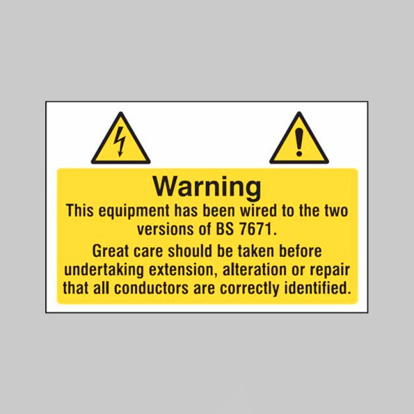 Warning - Wired to the Two Versions - Labels
