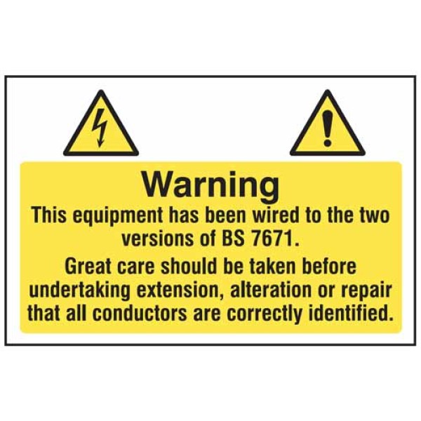 Warning - Wired to the Two Versions - Labels