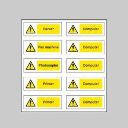 Office Labels (Various Machinery) (Sheet of 10)