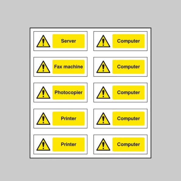 Office Labels (Various Machinery) (Sheet of 10)