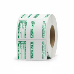 Passed - PAT Test Cable Wrap Labels (Roll of 100)