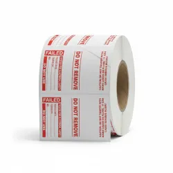 Failed - PAT Test Cable Wrap Labels (Roll of 100)