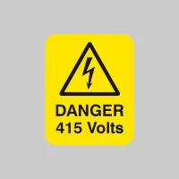 Danger - 415 Volts - Labels Danger - 415 Volts - Labels