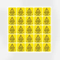 Danger - 400 Volts Exists Between Labels Danger - 400 Volts Exists Between Labels