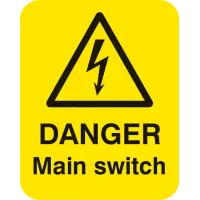 Danger - Main Switch Labels