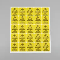 Danger - Live Electrical Equipment Labels