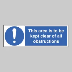 This Area Is to be Kept Clear of All Obstructions