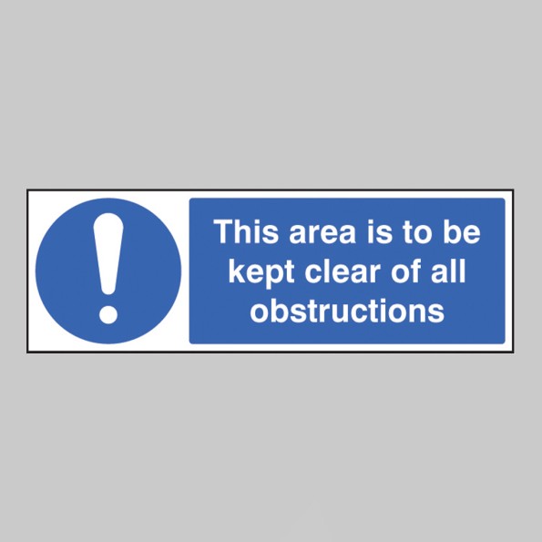 This Area Is to be Kept Clear of All Obstructions