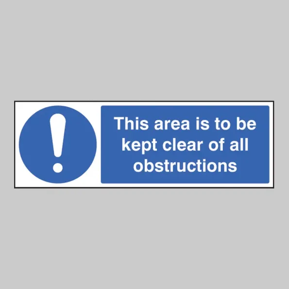 This Area Is to be Kept Clear of All Obstructions