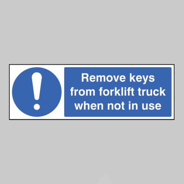 Remove Keys from Forklift Truck When Not in Use