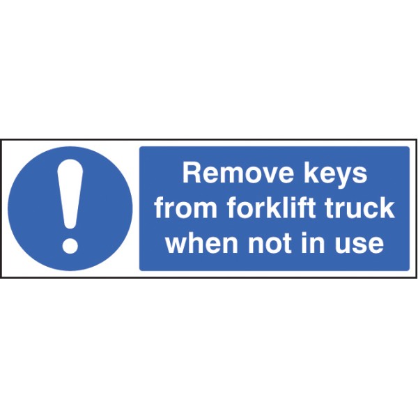 Remove Keys from Forklift Truck When Not in Use