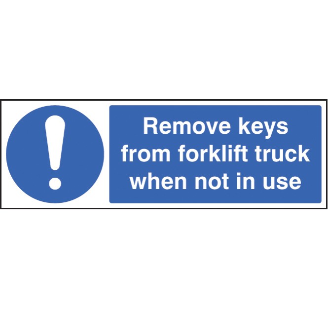 Remove Keys from Forklift Truck When Not in Use