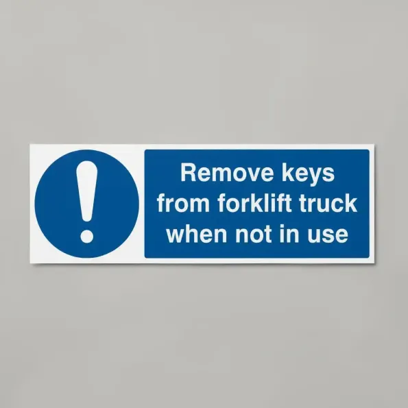 Remove Keys from Forklift Truck When Not in Use