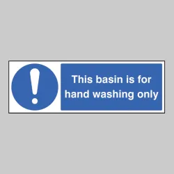 This Basin Is for Hand Washing Only This Basin Is for Hand Washing Only
