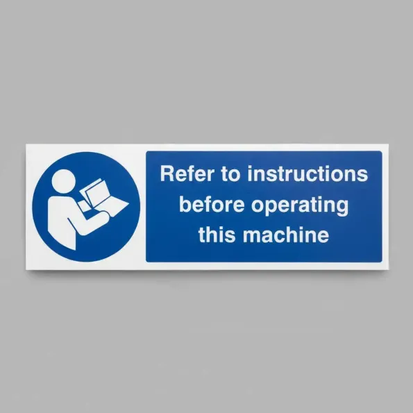 Refer to Instructions Before Operating this Machine