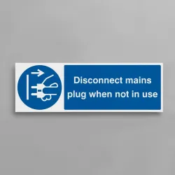 Disconnect Mains Plug When Not in Use