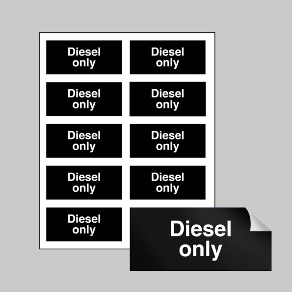 Diesel Only Labels