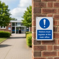 Visitors Must Register At the Main Office