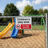 Childrens Play Area No Dogs Allowed