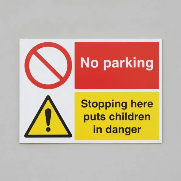 No Parking - Stopping Here Puts Children in Danger
