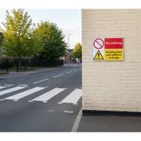 No Parking - Stopping Here Puts Children in Danger