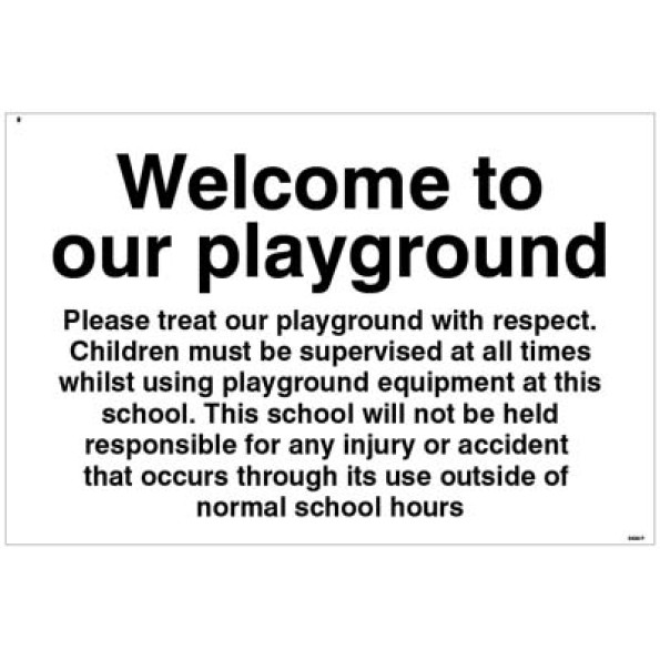 Welcome to our Playground - Please treat it with Respect