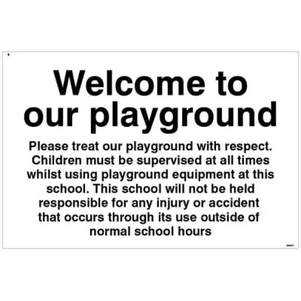 Welcome to our Playground - Please treat it with Respect Welcome to our Playground - Please treat it with Respect