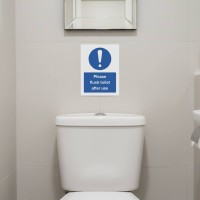 Please Flush the Toilet after Use
