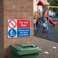 Do Not Litter - Please Use the Bins Provided