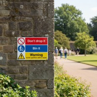 Don't  Drop it - Bin in - On the Spot Fines will be Issued