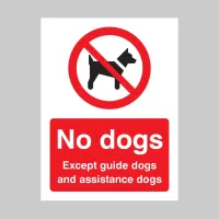 No Dogs - Except Guide Dogs and Assistance Dogs No Dogs - Except Guide Dogs and Assistance Dogs