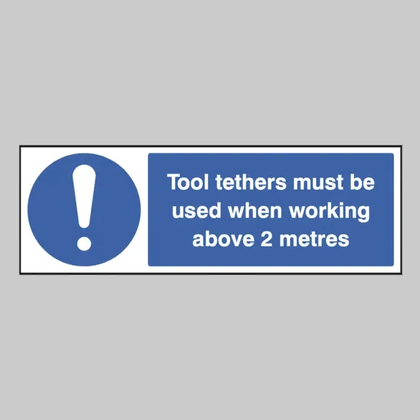 Tool Tethers must be used when Working