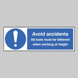 Avoid Accidents - All Tools must be Tethered
