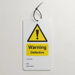 Warning - Defective - Double Sided Safety Tags (Pack of 10) Warning - Defective - Double Sided Safety Tags (Pack of 10)