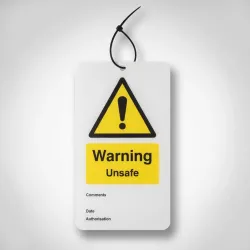 Warning - Unsafe - Double Sided Safety Tags (Pack of 10) Warning - Unsafe - Double Sided Safety Tags (Pack of 10)