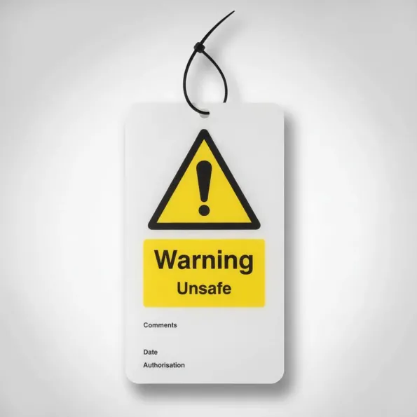 Warning - Unsafe - Double Sided Safety Tags (Pack of 10) Warning - Unsafe - Double Sided Safety Tags (Pack of 10)