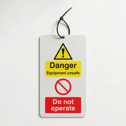 Danger - Equipment Unsafe - Do Not Operate Double Sided Tags (Pack of 10) Danger - Equipment Unsafe - Do Not Operate Double Sided Tags (Pack of 10)