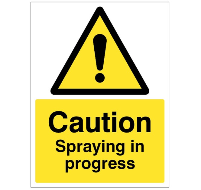 Caution - Spraying in Progress
