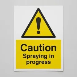 Caution - Spraying in Progress