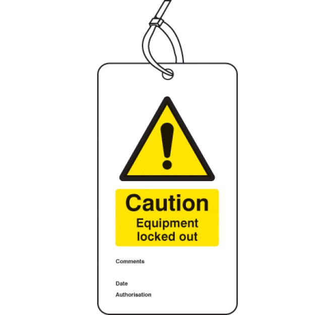 Lockout Tag - Caution - Equipment Locked Out (Pack of 10)