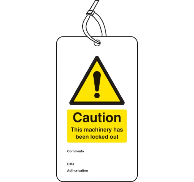 Lockout Tag - Caution - this Machinery Has Been Locked Out (Pack of 10)