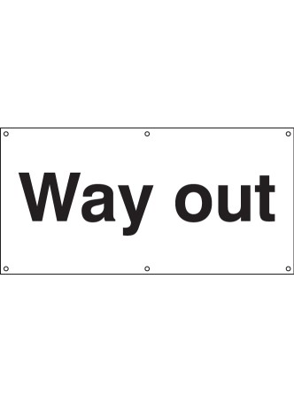 Way Out - Banner with Eyelets